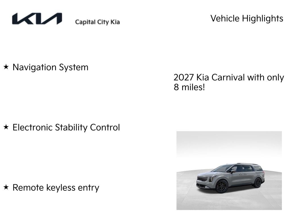7 thumbnail image of  2027 Kia Carnival EX