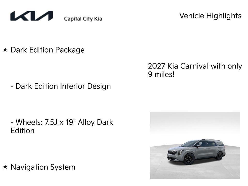 7 thumbnail image of  2027 Kia Carnival EX