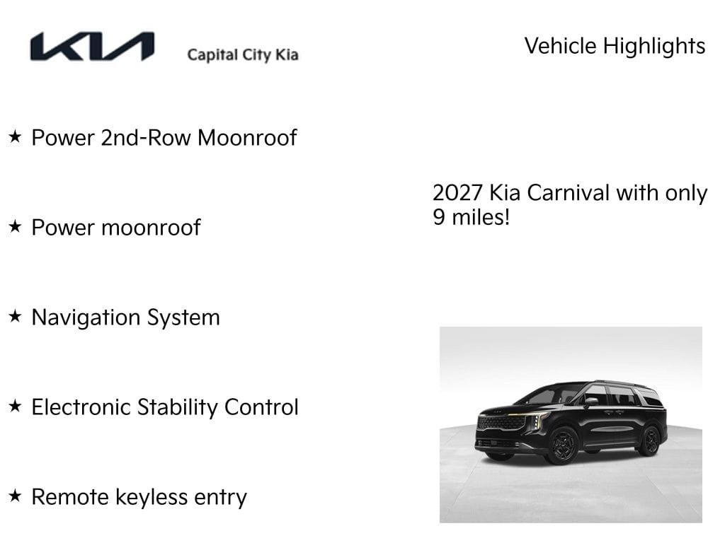 2 thumbnail image of  2027 Kia Carnival SX Prestige
