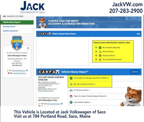 1 image of 2018 Jeep Grand Cherokee Overland