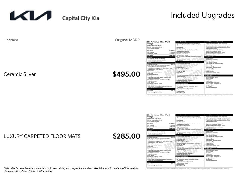 2 thumbnail image of  2026 Kia Carnival Hybrid SX Prestige