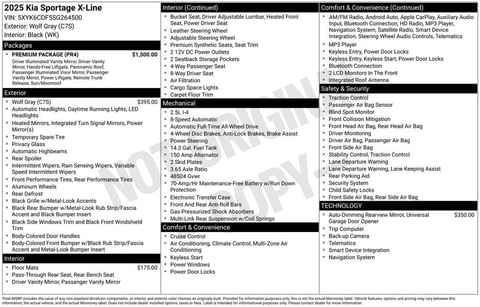 1 image of 2025 Kia Sportage X-Line