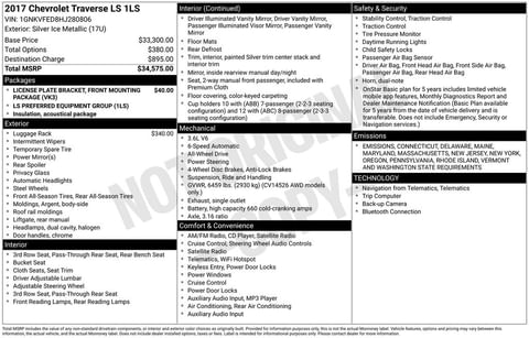 1 image of 2017 Chevrolet Traverse LS
