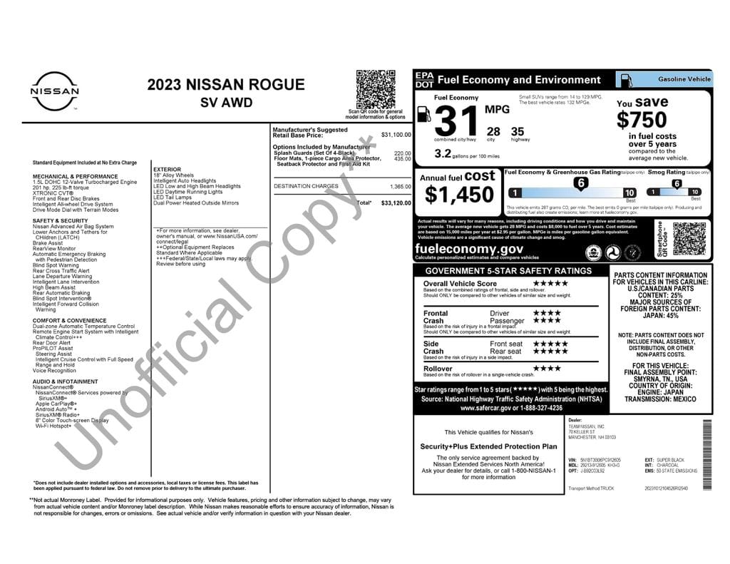 4 thumbnail image of  2023 Nissan Rogue SV
