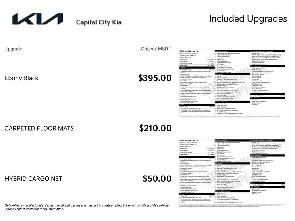2 thumbnail image of  2020 Kia Telluride LX