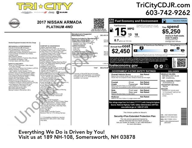 4 thumbnail image of  2017 Nissan Armada Platinum