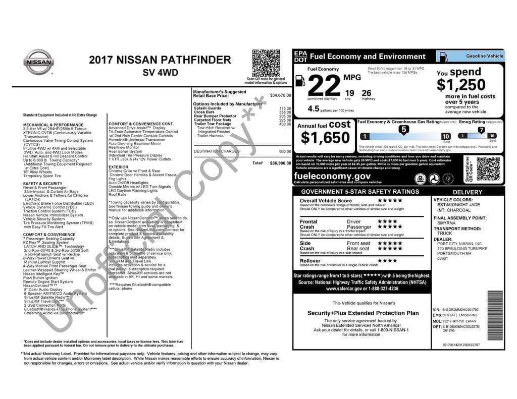 3 thumbnail image of  2017 Nissan Pathfinder SV