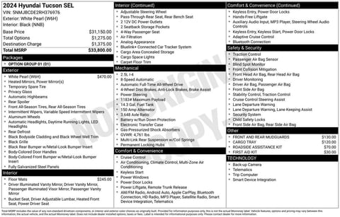 1 image of 2024 Hyundai Tucson SEL