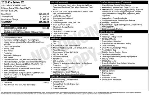 1 image of 2026 Kia Seltos EX