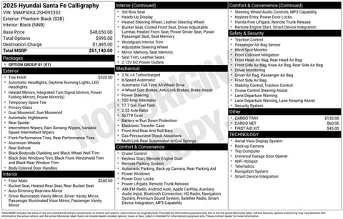 1 image of 2025 Hyundai Santa Fe Calligraphy