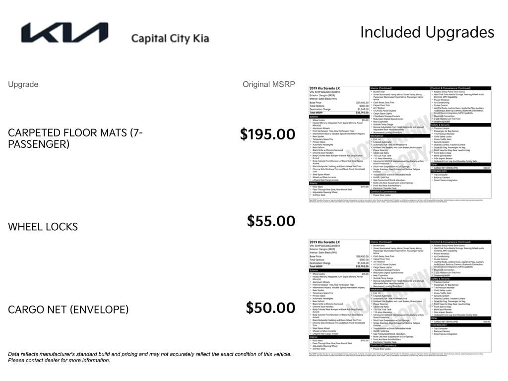 2 thumbnail image of  2019 Kia Sorento LX