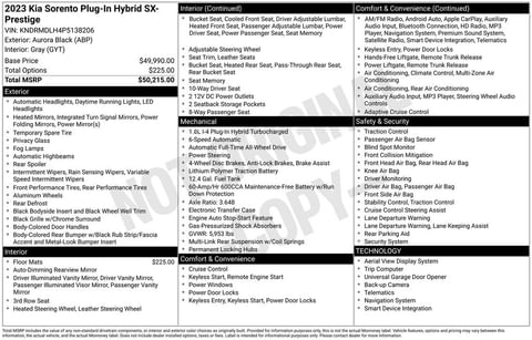 1 image of 2023 Kia Sorento Plug-In Hybrid SX Prestige