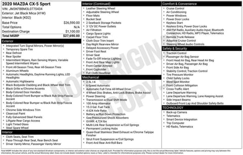 1 image of 2020 Mazda CX-5 Sport