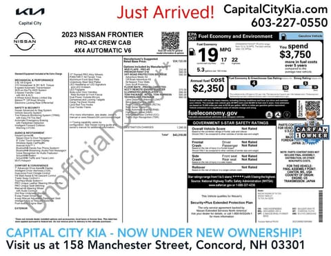 1 image of 2023 Nissan Frontier PRO-4X