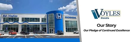 The front of the Ed Voyles Honda dealership during the day