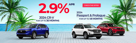 2.9% APR Special on select New Honda Models