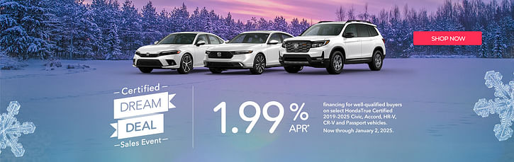 1.99% APR Honda Certified Dream Deal Event