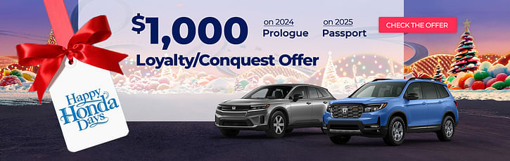 $1,000 Honda Loyalty/Conquest Offer	