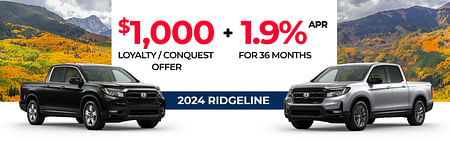 1.9% + $1000Loyalty/Conquest Offer