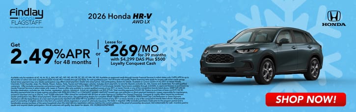Lease Special - 2026 Honda HR-V LX AWD $269/MO