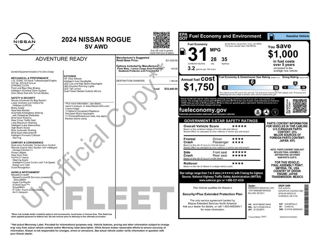 53 thumbnail image of  2024 Nissan Rogue SV