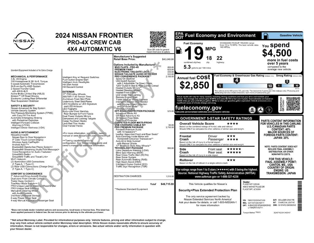 23 thumbnail image of  2024 Nissan Frontier PRO-4X
