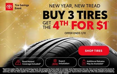 Buy 3 tires 4th for $1