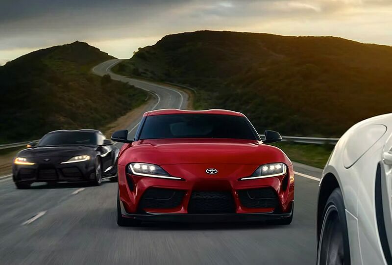 3 2024 Toyota GR Supra's driving together