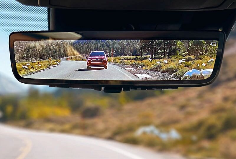 Depiction of digital rearview mirror