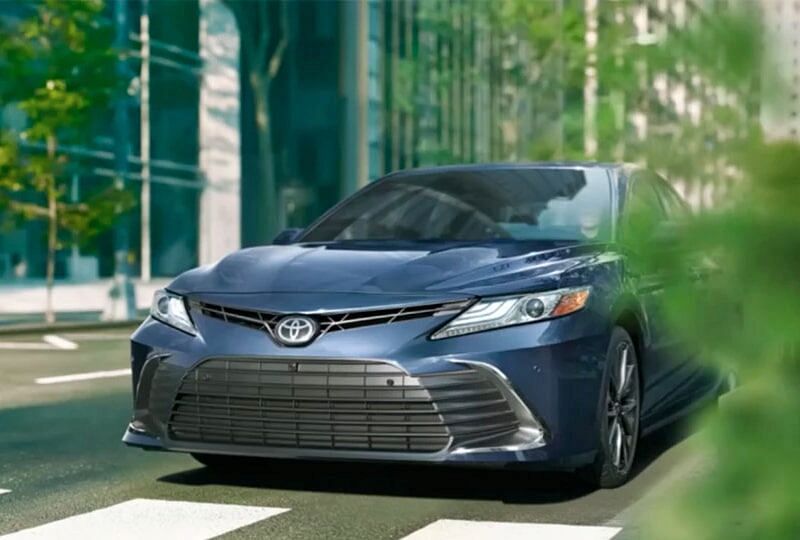 2023 Toyota Camry sitting at red light