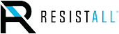 Resistal logo - big R with black and light blue font