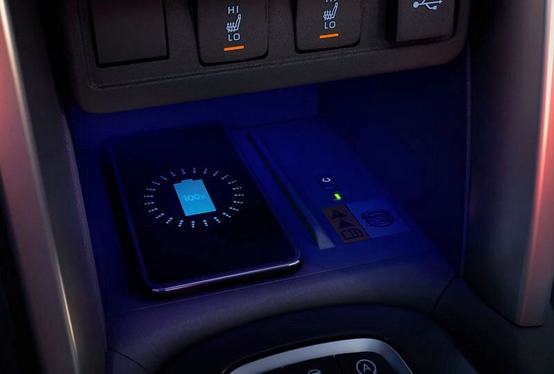 Depiction of the 2022 Corolla Cross's Wireless phone charger