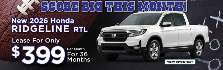 Lease 2026 Honda Ridgeline RTL $399