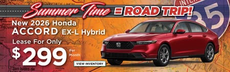Lease 2026 Honda Accord Hybrid EX-L $299
