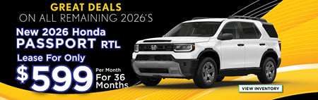 Lease 2026 Honda Passport RTL $599