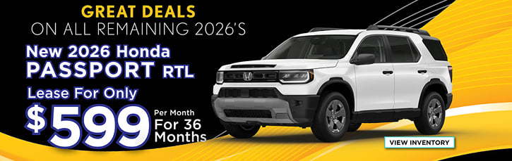 Lease 2026 Honda Passport RTL $599