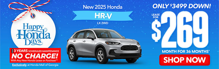 Lease New 2025 Honda HR-V For $269/mo