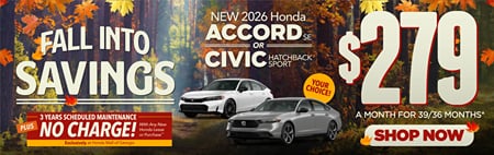 Lease 2026 Honda Accord SE $279