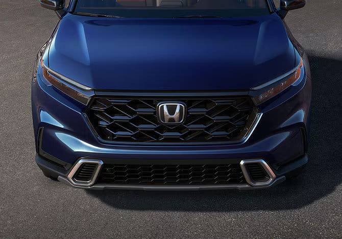 Blue used Honda CR-V front grille and bumper detail