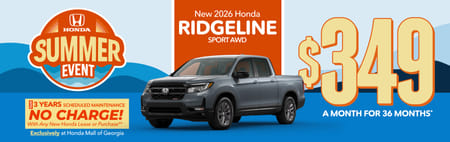 Lease 2026 Honda Ridgeline Sport $349