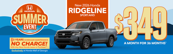 Lease 2026 Honda Ridgeline Sport $349
