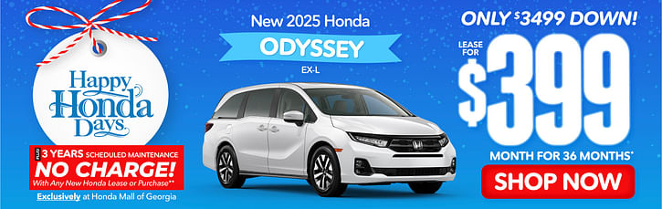 Lease New 2025 Honda Odyssey For $399/mo