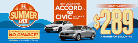 Lease 2026 Honda Accord LX $289
