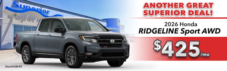 Lease 2026 Honda Ridgeline Sport $425