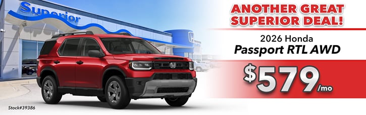 Lease 2026 Honda Passport RTL $579
