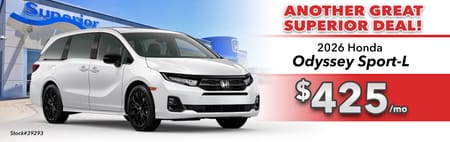 Lease 2026 Honda Odyssey Sport-L $425