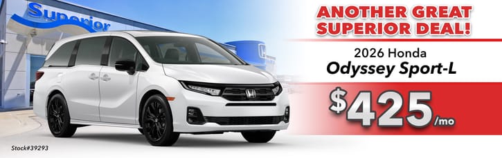 Lease 2026 Honda Odyssey Sport-L $425