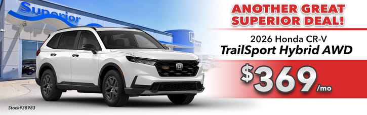 Lease 2026 Honda CR-V Hybrid TrailSport $369