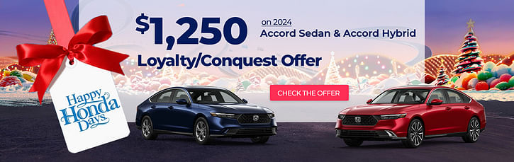 $1,250 Honda Loyalty/Conquest Offer	