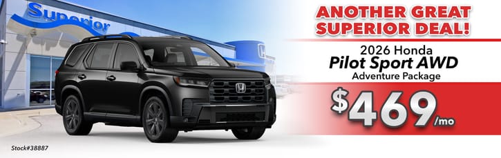 Lease 2026 Honda Pilot Sport $469